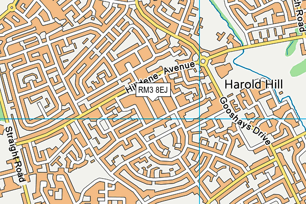 RM3 8EJ map - OS VectorMap District (Ordnance Survey) RM3 8EJ map - OS VectorMap District (Ordnance Survey)