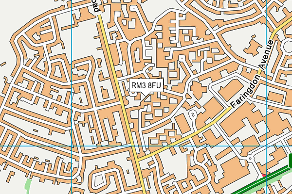 RM3 8FU map - OS VectorMap District (Ordnance Survey) RM3 8FU map - OS VectorMap District (Ordnance Survey)