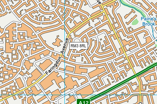 RM3 8RL map - OS VectorMap District (Ordnance Survey) RM3 8RL map - OS VectorMap District (Ordnance Survey)