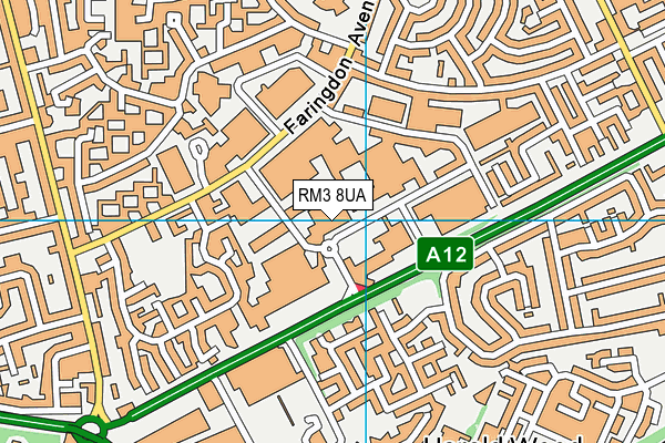 RM3 8UA map - OS VectorMap District (Ordnance Survey) RM3 8UA map - OS VectorMap District (Ordnance Survey)