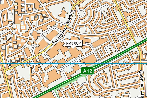 RM3 8UP map - OS VectorMap District (Ordnance Survey) RM3 8UP map - OS VectorMap District (Ordnance Survey)
