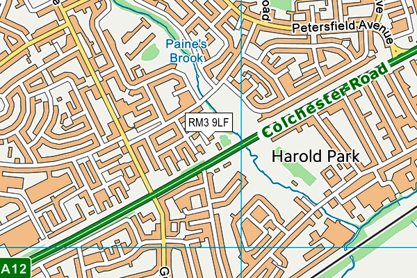 RM3 9LF map - OS VectorMap District (Ordnance Survey) RM3 9LF map - OS VectorMap District (Ordnance Survey)