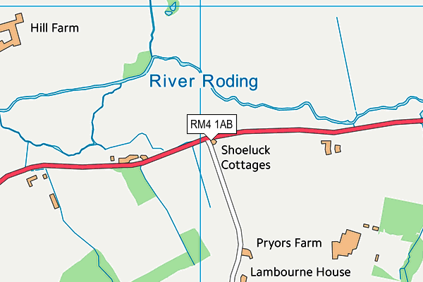 RM4 1AB map - OS VectorMap District (Ordnance Survey) RM4 1AB map - OS VectorMap District (Ordnance Survey)