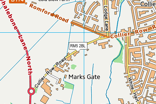RM5 2BL map - OS VectorMap District (Ordnance Survey) RM5 2BL map - OS VectorMap District (Ordnance Survey)