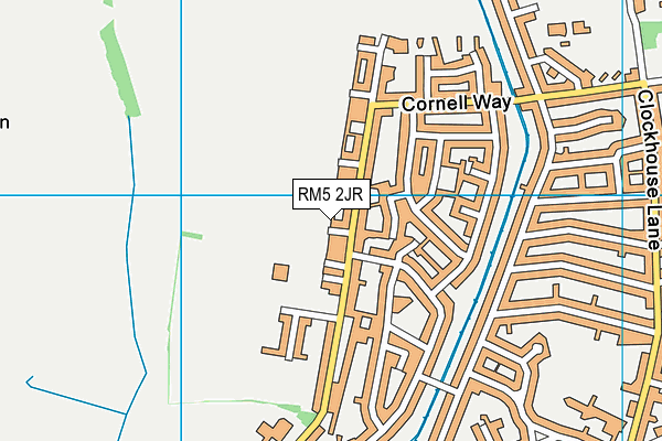 RM5 2JR map - OS VectorMap District (Ordnance Survey) RM5 2JR map - OS VectorMap District (Ordnance Survey)