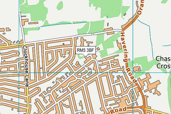 RM5 3BF map - OS VectorMap District (Ordnance Survey) RM5 3BF map - OS VectorMap District (Ordnance Survey)