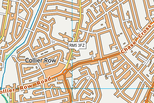RM5 3FZ map - OS VectorMap District (Ordnance Survey) RM5 3FZ map - OS VectorMap District (Ordnance Survey)