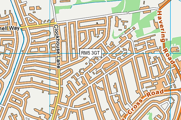RM5 3GT map - OS VectorMap District (Ordnance Survey) RM5 3GT map - OS VectorMap District (Ordnance Survey)