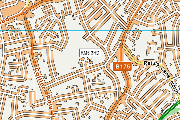 RM5 3HD map - OS VectorMap District (Ordnance Survey) RM5 3HD map - OS VectorMap District (Ordnance Survey)