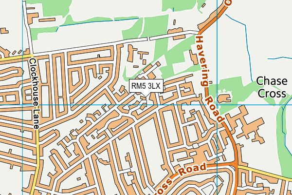 RM5 3LX map - OS VectorMap District (Ordnance Survey) RM5 3LX map - OS VectorMap District (Ordnance Survey)