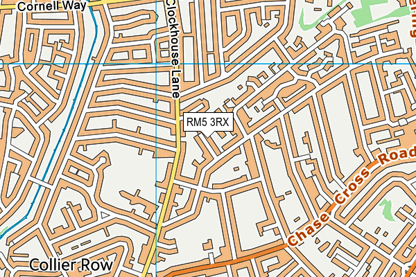 RM5 3RX map - OS VectorMap District (Ordnance Survey) RM5 3RX map - OS VectorMap District (Ordnance Survey)