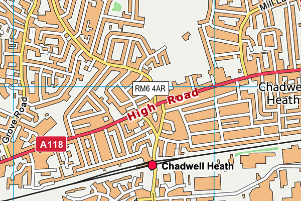 RM6 4AR map - OS VectorMap District (Ordnance Survey) RM6 4AR map - OS VectorMap District (Ordnance Survey)