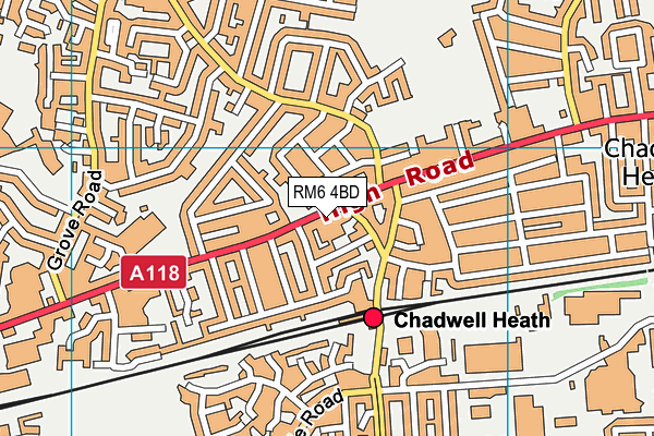 RM6 4BD map - OS VectorMap District (Ordnance Survey) RM6 4BD map - OS VectorMap District (Ordnance Survey)