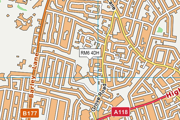 RM6 4DH map - OS VectorMap District (Ordnance Survey) RM6 4DH map - OS VectorMap District (Ordnance Survey)