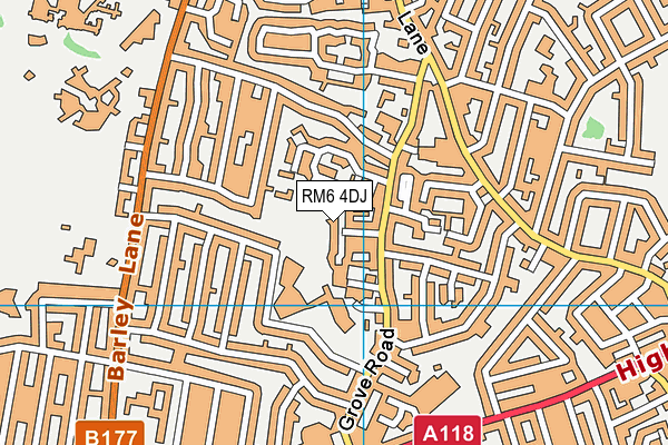 RM6 4DJ map - OS VectorMap District (Ordnance Survey) RM6 4DJ map - OS VectorMap District (Ordnance Survey)