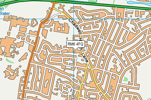 RM6 4FQ map - OS VectorMap District (Ordnance Survey) RM6 4FQ map - OS VectorMap District (Ordnance Survey)