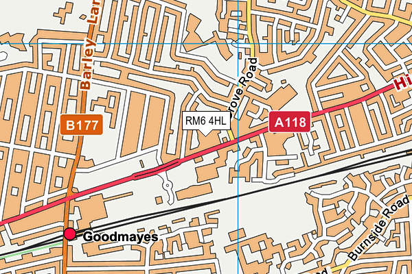 RM6 4HL map - OS VectorMap District (Ordnance Survey) RM6 4HL map - OS VectorMap District (Ordnance Survey)