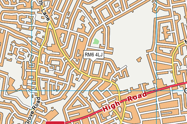 RM6 4LJ map - OS VectorMap District (Ordnance Survey)