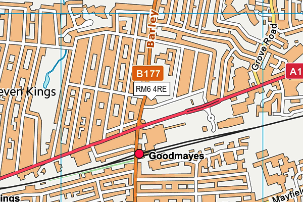 RM6 4RE map - OS VectorMap District (Ordnance Survey) RM6 4RE map - OS VectorMap District (Ordnance Survey)