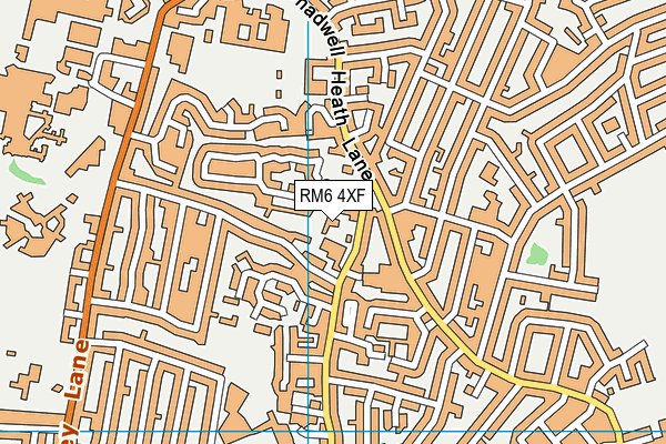 RM6 4XF map - OS VectorMap District (Ordnance Survey) RM6 4XF map - OS VectorMap District (Ordnance Survey)