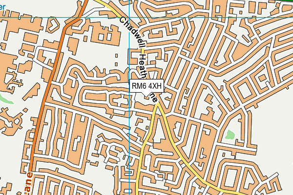 RM6 4XH map - OS VectorMap District (Ordnance Survey) RM6 4XH map - OS VectorMap District (Ordnance Survey)