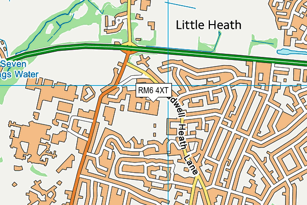 RM6 4XT map - OS VectorMap District (Ordnance Survey) RM6 4XT map - OS VectorMap District (Ordnance Survey)