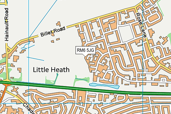 RM6 5JG map - OS VectorMap District (Ordnance Survey) RM6 5JG map - OS VectorMap District (Ordnance Survey)