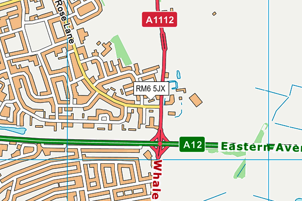 RM6 5JX map - OS VectorMap District (Ordnance Survey) RM6 5JX map - OS VectorMap District (Ordnance Survey)