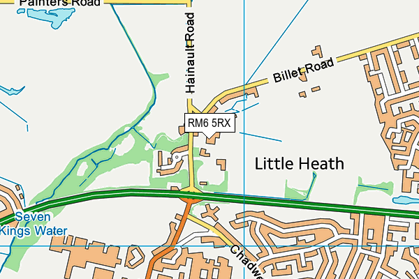 RM6 5RX map - OS VectorMap District (Ordnance Survey) RM6 5RX map - OS VectorMap District (Ordnance Survey)