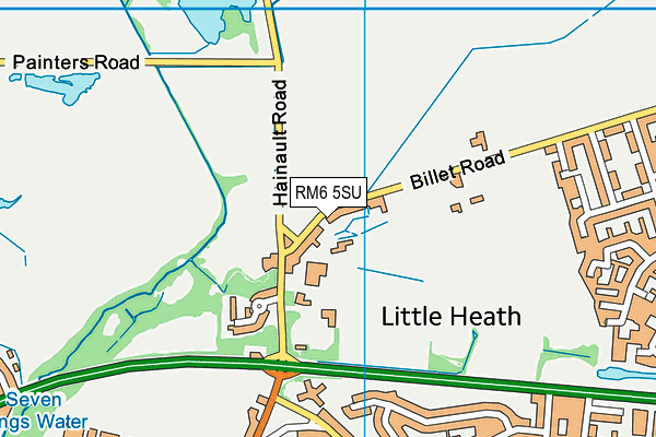 RM6 5SU map - OS VectorMap District (Ordnance Survey)