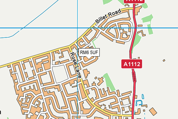 RM6 5UF map - OS VectorMap District (Ordnance Survey) RM6 5UF map - OS VectorMap District (Ordnance Survey)