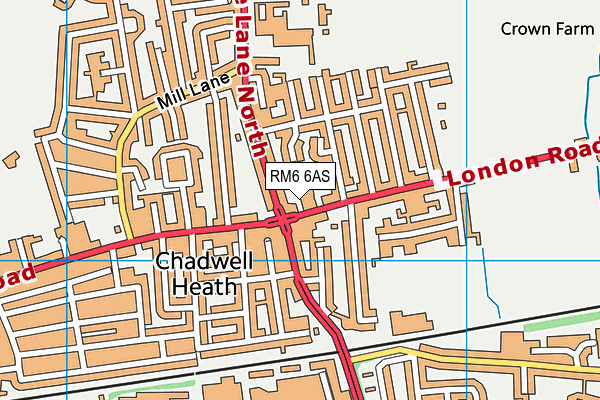 RM6 6AS map - OS VectorMap District (Ordnance Survey) RM6 6AS map - OS VectorMap District (Ordnance Survey)