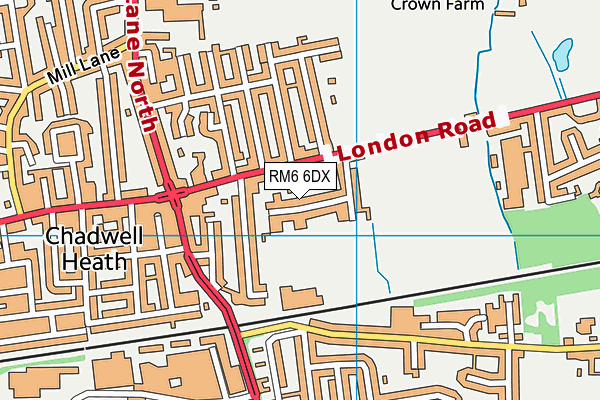 RM6 6DX map - OS VectorMap District (Ordnance Survey) RM6 6DX map - OS VectorMap District (Ordnance Survey)
