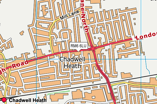 RM6 6LU map - OS VectorMap District (Ordnance Survey)