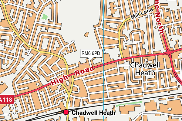 RM6 6PD map - OS VectorMap District (Ordnance Survey) RM6 6PD map - OS VectorMap District (Ordnance Survey)