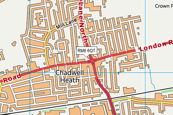 RM6 6QT map - OS VectorMap District (Ordnance Survey) RM6 6QT map - OS VectorMap District (Ordnance Survey)