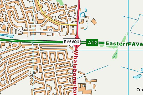 RM6 6QU map - OS VectorMap District (Ordnance Survey)