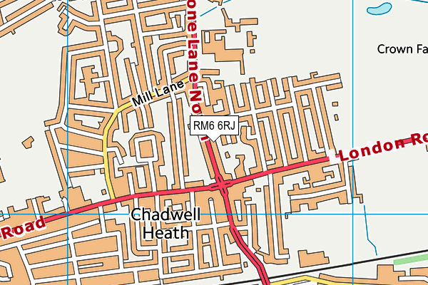 RM6 6RJ map - OS VectorMap District (Ordnance Survey) RM6 6RJ map - OS VectorMap District (Ordnance Survey)