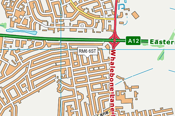 RM6 6ST map - OS VectorMap District (Ordnance Survey) RM6 6ST map - OS VectorMap District (Ordnance Survey)
