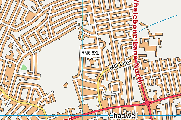 RM6 6XL map - OS VectorMap District (Ordnance Survey) RM6 6XL map - OS VectorMap District (Ordnance Survey)