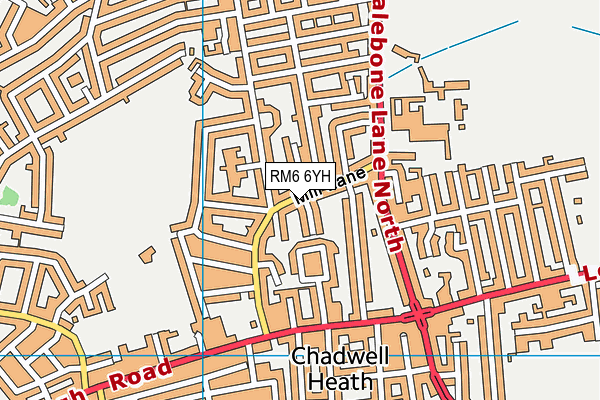 RM6 6YH map - OS VectorMap District (Ordnance Survey) RM6 6YH map - OS VectorMap District (Ordnance Survey)