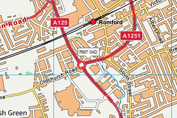 RM7 0AD map - OS VectorMap District (Ordnance Survey) RM7 0AD map - OS VectorMap District (Ordnance Survey)