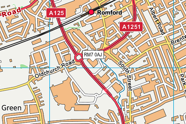 RM7 0AJ map - OS VectorMap District (Ordnance Survey) RM7 0AJ map - OS VectorMap District (Ordnance Survey)