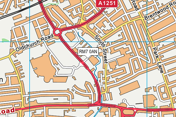 RM7 0AN map - OS VectorMap District (Ordnance Survey) RM7 0AN map - OS VectorMap District (Ordnance Survey)