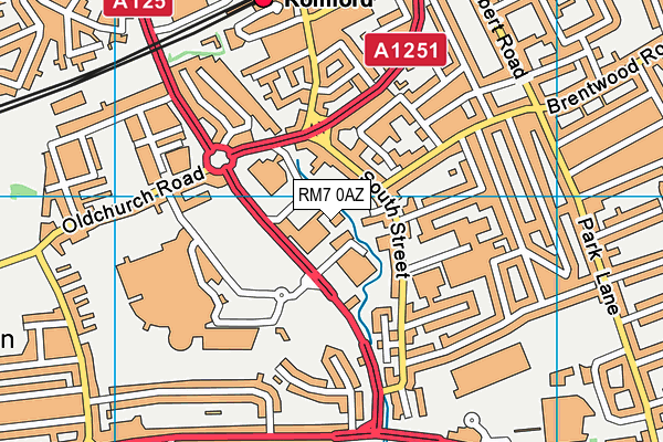 RM7 0AZ map - OS VectorMap District (Ordnance Survey) RM7 0AZ map - OS VectorMap District (Ordnance Survey)
