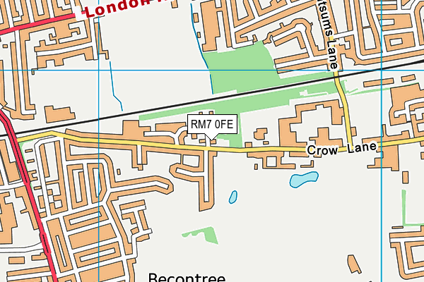 RM7 0FE map - OS VectorMap District (Ordnance Survey) RM7 0FE map - OS VectorMap District (Ordnance Survey)