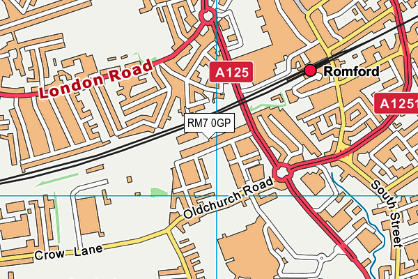 RM7 0GP map - OS VectorMap District (Ordnance Survey) RM7 0GP map - OS VectorMap District (Ordnance Survey)