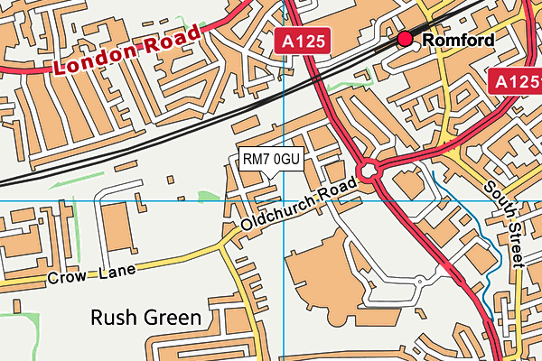 RM7 0GU map - OS VectorMap District (Ordnance Survey) RM7 0GU map - OS VectorMap District (Ordnance Survey)