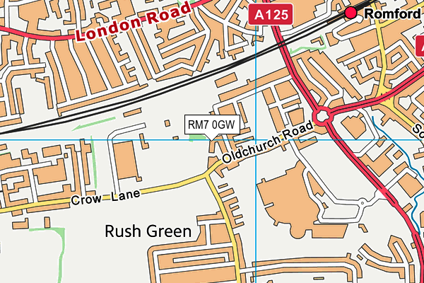 RM7 0GW map - OS VectorMap District (Ordnance Survey) RM7 0GW map - OS VectorMap District (Ordnance Survey)