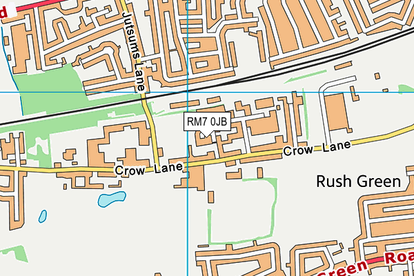 RM7 0JB map - OS VectorMap District (Ordnance Survey) RM7 0JB map - OS VectorMap District (Ordnance Survey)